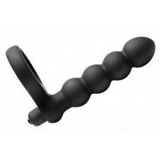 Насадка для двойного проникновения Double Fun Cock Ring with Double Penetration Vibe (цвет -черный) (73288)