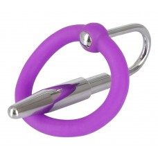 Уретральный плаг с силиконовым кольцом под головку Penis Plug (цвет -фиолетовый) (74585)