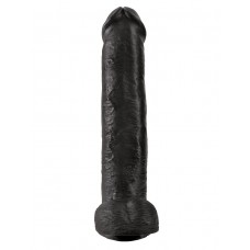 Чёрный фаллоимитатор-гигант 15  Cock with Balls - 40,6 см. (цвет -черный) (74678)