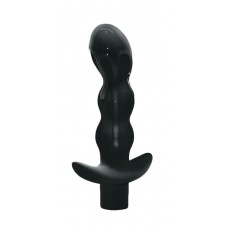 Чёрный анальный вибромассажёр Naughty - 14,5 см. (цвет -черный) (74702)