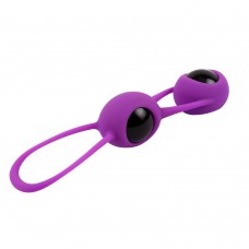 Фиолетовые вагинальные шарики Geisha Balls (цвет -фиолетовый с черным) (81157)