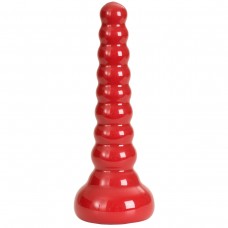 Ребристая анальная втулка Red Boy Anal Wand Butt Plug - 21,3 см. (цвет -красный) (8299)