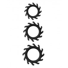 Набор из 3 эрекционных колец MENZSTUFF BUZZ SAW COCK RING SET (цвет -черный) (84871)