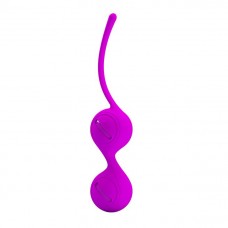 Лиловые вагинальные шарики на сцепке Kegel Tighten Up I (цвет -лиловый) (85569)