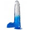 Синий фаллоимитатор с прозрачной верхней частью JELLY JOY FADE OUT DONG 7INCH - 17,8 см. (цвет -синий) (89680) фото 1