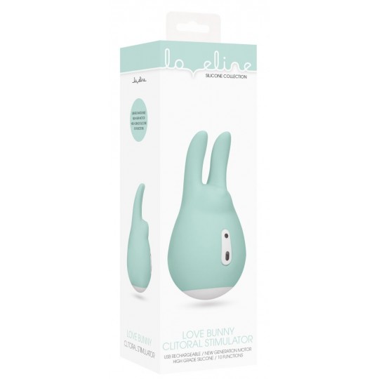 Зеленый клиторальный стимулятор Love Bunny с ушками - 9,5 см. (цвет -зеленый) (98896) фото 3