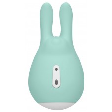 Зеленый клиторальный стимулятор Love Bunny с ушками - 9,5 см. (цвет -зеленый) (98896)