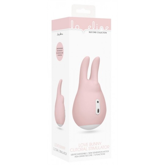 Розовый клиторальный стимулятор Love Bunny - 9,4 см. (цвет -розовый) (98899) фото 3