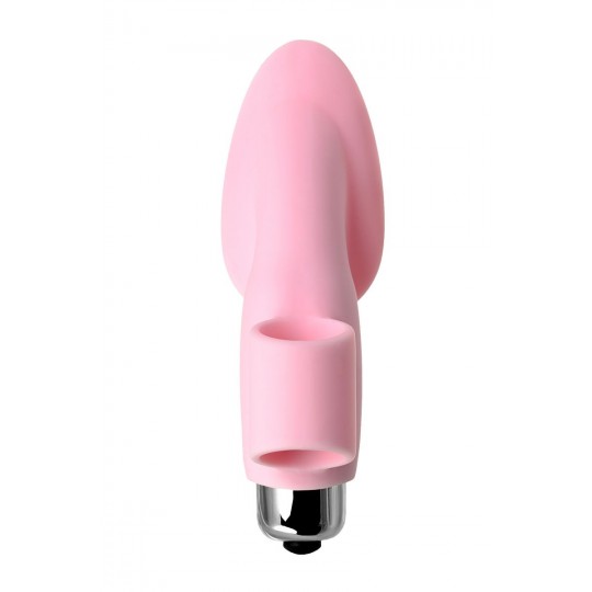 Нежно-розовая вибронасадка на палец JOS TWITY - 10,2 см. (цвет -нежно-розовый) (99965) фото 9